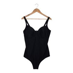 Old Navy One Piece Swimsuit Sz 1X Plus Black Underwire Cups NEW
